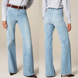 J.‎ Crew Vintage Flare Pants Corduroy Light Sky Blue NWT Plus Size 35 (US 20)